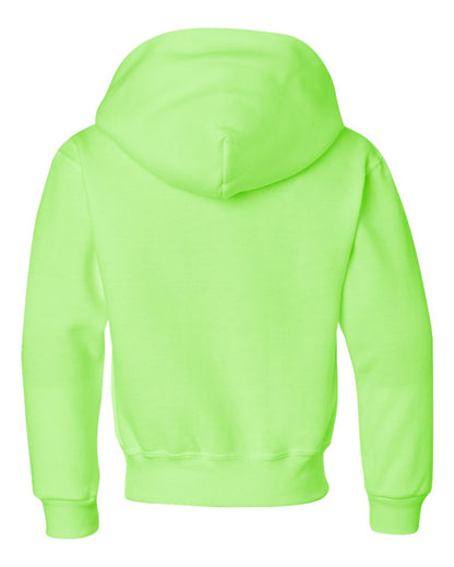 JERZEES Youth NuBlend® Hooded Sweatshirt 996YR #color_Neon Green