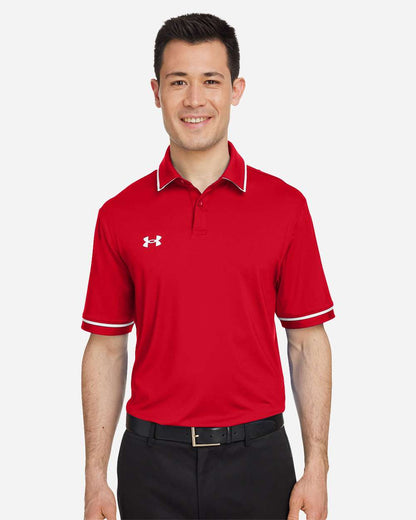 Under Armour Men's Tipped Teams Performance Polo 1376904 #colormdl_Red/ White