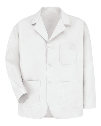 Red Kap Unisex Lapel Counter Coat KP10 #color_White