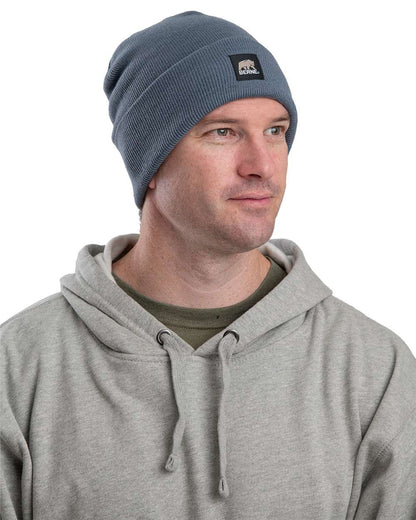 Berne Apparel Heritage Knit Cuff Beanie H150 #colormdl_Steel Blue