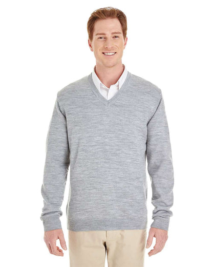 Harriton Men's Pilbloc™ V-Neck Sweater M420 #colormdl_Grey Heather