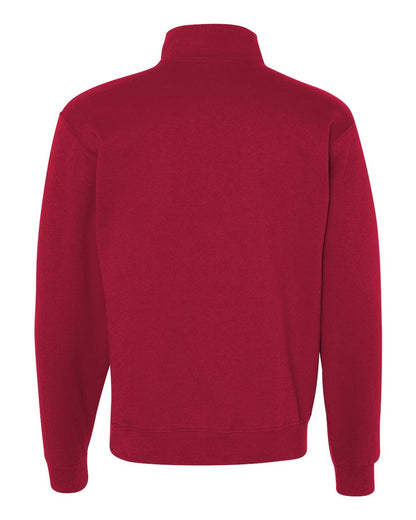 JERZEES Unisex Nublend® Cadet Collar Quarter-Zip Sweatshirt 995MR #color_True Red