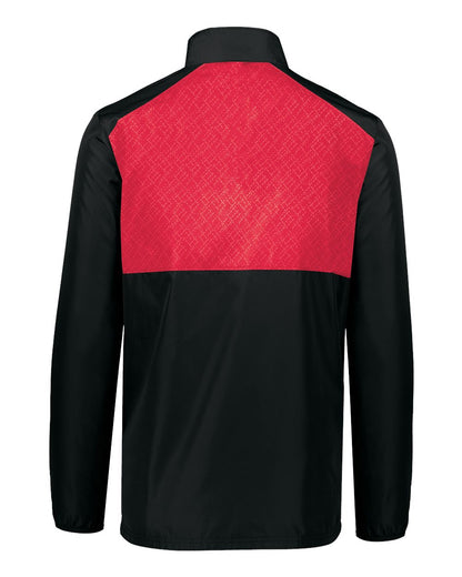 Holloway Men's SeriesX Quarter-Zip Pullover 229533 #color_Black/ Scarlet
