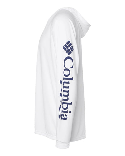 Columbia Unisex PFG Terminal Tackle™ Hooded Long Sleeve T-Shirt 212482 #color_White/ Nightshade