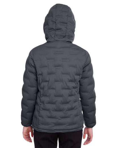 North End Women's Loft Puffer Jacket NE708W #colormdl_Carbon/ Black