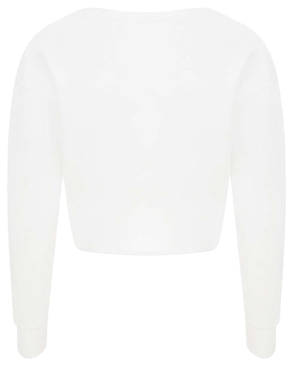 AWDis Women's Cropped Crewneck Sweatshirt JHA035 #color_Artic White