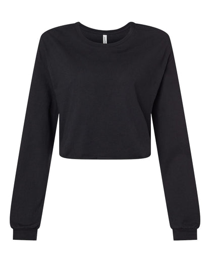 BELLA + CANVAS FWD Fashion Women's Crop Long Sleeve Tee 6501 #color_Black