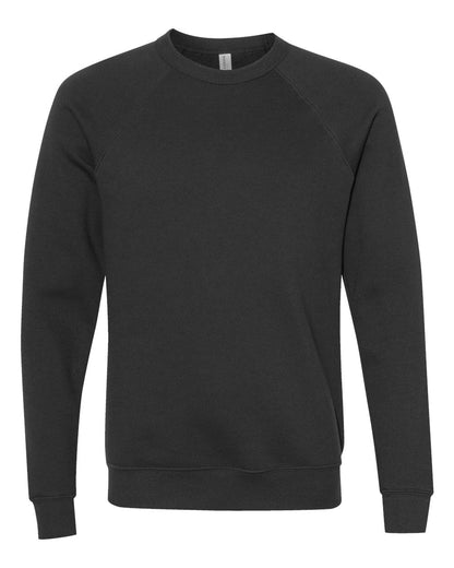 BELLA + CANVAS Sponge Fleece Raglan Crewneck Sweatshirt 3901 #color_Vintage Black