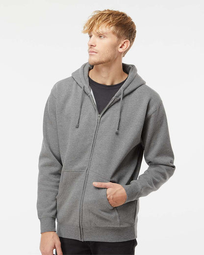 Independent Trading Co. Unisex Heavyweight Full-Zip Hooded Sweatshirt IND4000Z #colormdl_Gunmetal Heather