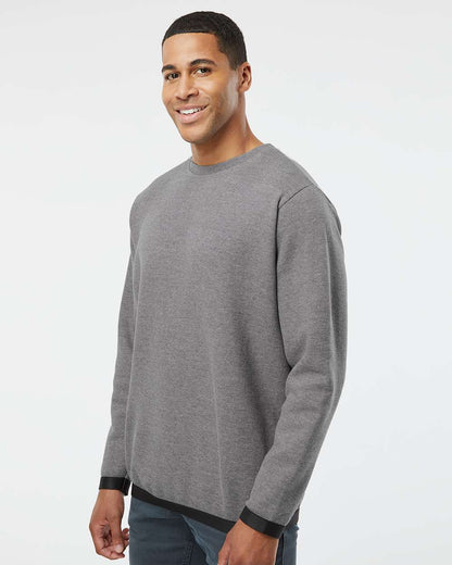 LAT Unisex The Statement Fleece Crewneck Sweatshirt 6789 #colormdl_Granite Heather/ Black