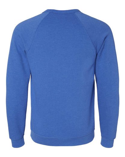 BELLA + CANVAS Sponge Fleece Raglan Crewneck Sweatshirt 3901 #color_Heather True Royal