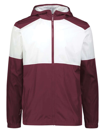 Holloway Men's SeriesX Hooded Jacket 229528 #color_Maroon/ White
