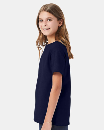 Hanes Essential-T Youth T-Shirt 5480 #colormdl_Navy