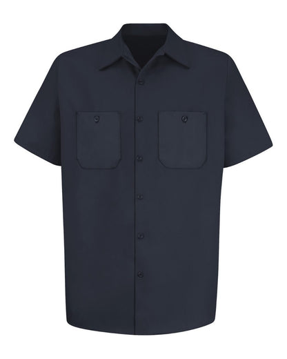 Red Kap Men's Cotton Short Sleeve Uniform Shirt SC40 #color_Dark Navy