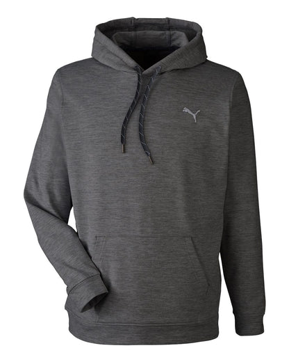 Puma Golf Men's Cloudspun Progress Hooded Sweatshirt 534527 #color_Puma Black Heather