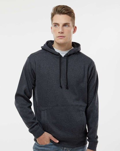 J. America Men's Cosmic Fleece Hooded Sweatshirt 8613 #colormdl_Onyx Fleck