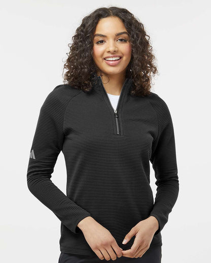 Adidas Women's Spacer Quarter-Zip Pullover A589 #colormdl_Black