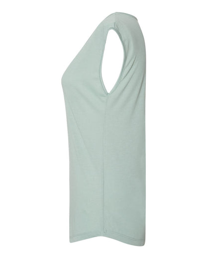 Next Level Women's Festival Sleeveless Deep V-Neck T-Shirt 5040 #color_Stonewash Green