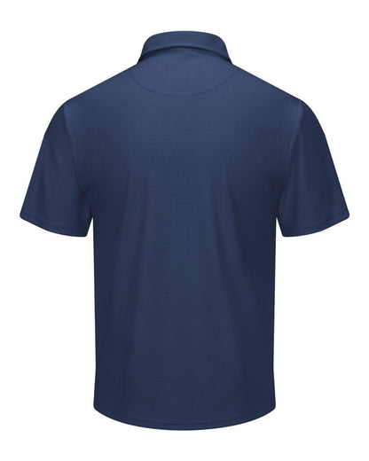 Red Kap Men's Performance Knit® Flex Series Pro Polo SK90 #color_Navy