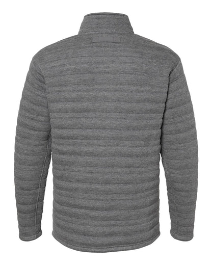 J. America Men's Horizon Half-Snap Pullover 8895 #color_Charcoal Heather