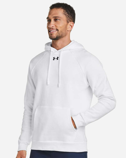 Under Armour Men's Rival Fleece Hooded Sweatshirt 1379757 #colormdl_White/ Black