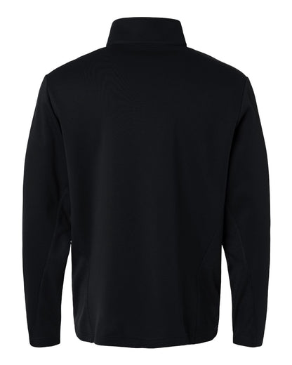 Team 365 Unisex Squad Cadet Quarter-Zip Tech Fleece Pullover TT401 #color_Black
