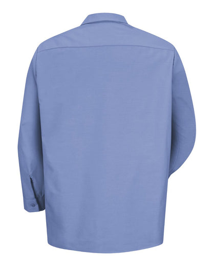 Red Kap Men's Tall Industrial Long Sleeve Work Shirt SP14T #color_Light Blue