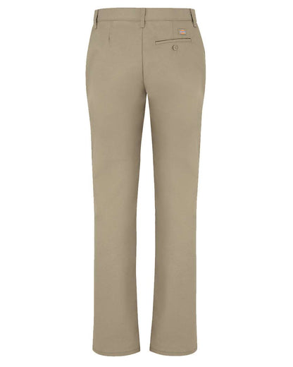 Dickies Women's Industrial Flat Front Pants - Extended Sizes FP92EXT #color_Desert Sand - 37 Unhemmed