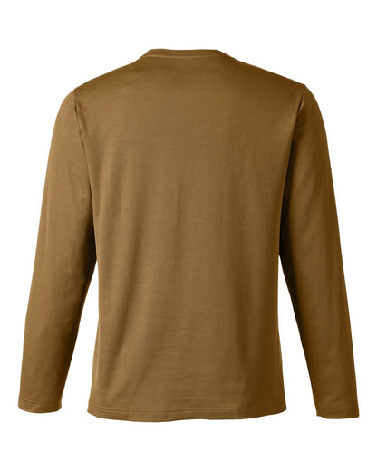 Harriton Unisex Charge Snag and Soil Protect Long Sleeve T-Shirt M118L #color_Coyote Brown
