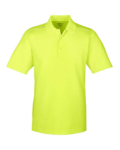 CORE365 Men's Radiant Performance Piqué Polo with Reflective Piping 88181R #color_Safety Yellow