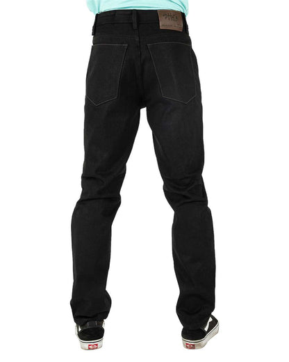 Shaka Wear Men's Raw Denim Straight-Leg Jean Pants SHRDJ #colormdl_Raw Black_42