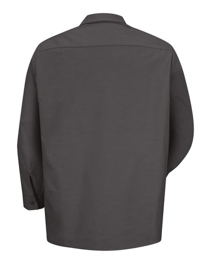 Red Kap Men's Industrial Long Sleeve Work Shirt SP14 #color_Charcoal