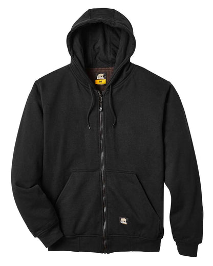 Berne Apparel Men's Heritage Thermal Lined Hooded Sweatshirt SZ101 #color_Black