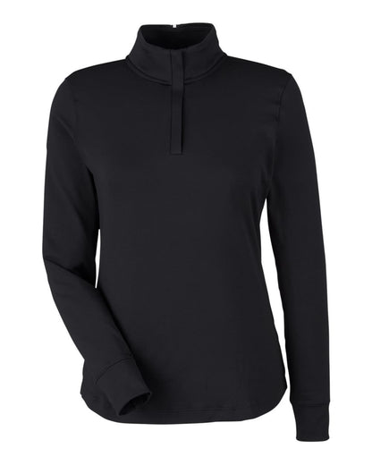 Under Armour Women's Playoff Quarter-Zip Pullover 1377332 #color_Black/ MT Silver