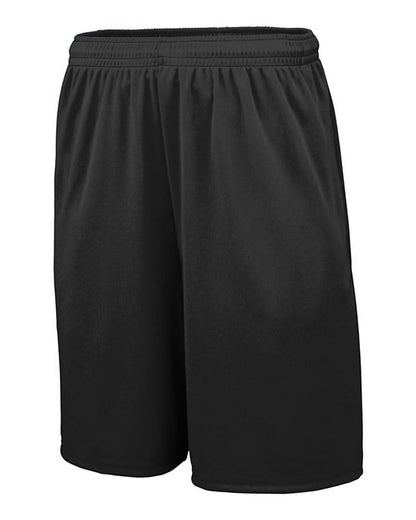 Augusta Sportswear Youth Training Shorts with Pocket 1429 #color_Black