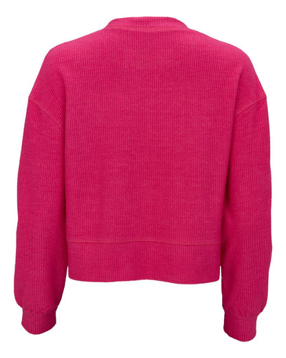 Boxercraft Women's Cropped Boxy Long Sleeve T-Shirt BW5102 #color_Cosmic Pink