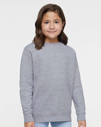 LAT Youth Elevated Fleece Crewneck Sweatshirt 2225 #colormdl_Heather