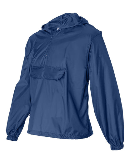 Augusta Sportswear Packable Half-Zip Hooded Pullover Jacket 3130 #color_Royal