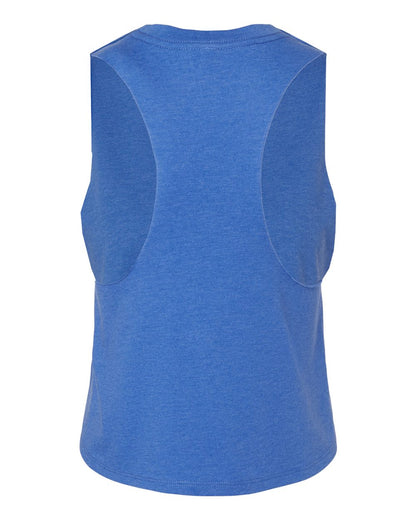 BELLA + CANVAS Women's Racerback Crop Tank 6682 #color_Heather True Royal