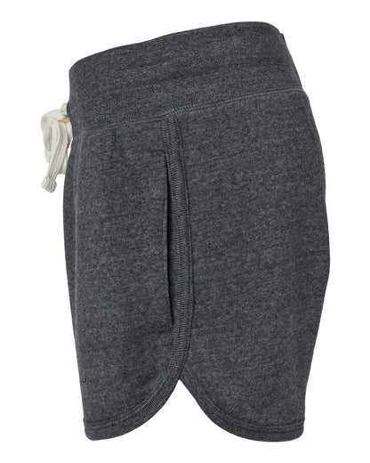 J. America Women's Fleece Shorts 8856 #color_Black Triblend