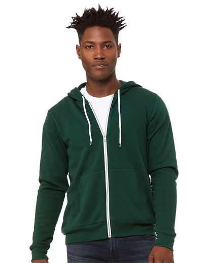 BELLA + CANVAS Unisex Sponge Fleece Full-Zip Hoodie Sweatshirt 3739 #colormdl_Forest