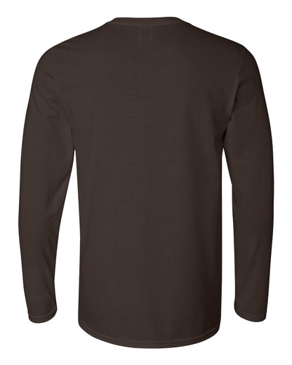 Gildan Unisex Softstyle® Long Sleeve T-Shirt 64400 #color_Dark Chocolate