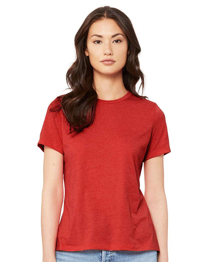 BELLA + CANVAS Women’s Relaxed Fit Heather CVC Tee 6400CVC #colormdl_Heather Red