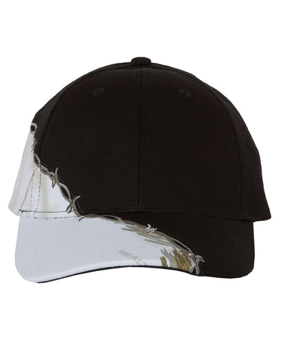 Kati Licensed Camo with Barbed Wire Embroidery Cap LC4BW #color_AP White/ Black