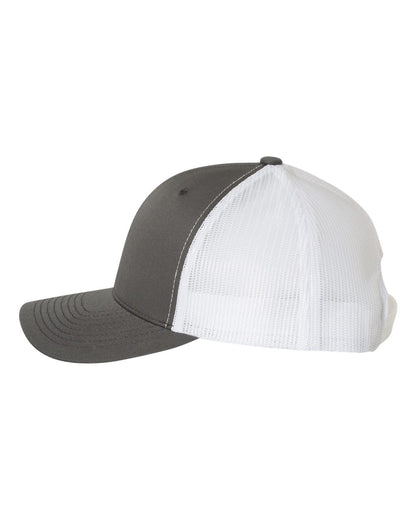 YP Classics Retro Trucker Cap 6606 #color_Charcoal/ White