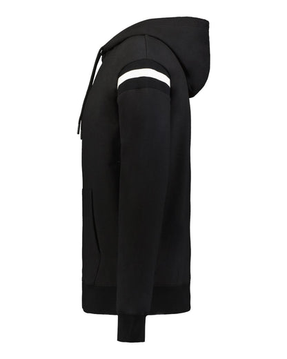Holloway Unisex Heritage Prep Hooded Sweatshirt 223526 #color_Black/ Vanilla