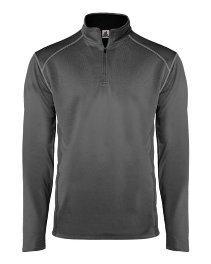 Badger Money Mesh Quarter-Zip Pullover 4438 #color_Graphite