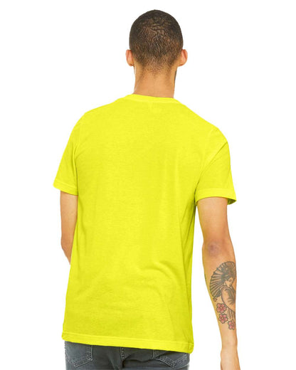 BELLA + CANVAS Unisex Heather CVC V-Neck Tee 3005CVC #colormdl_Neon Yellow
