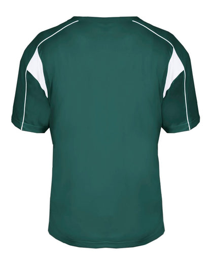 Alleson Athletic Men's B-Core Pro Placket Jersey 7937 #color_Forest/ White