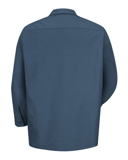 Red Kap Men's Industrial Long Sleeve Work Shirt SP14 #color_Dark Blue